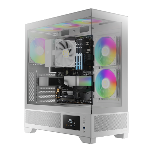 GAMDIAS Atlas M1 ATX ARGB Mid Tower Cabinet ( White )