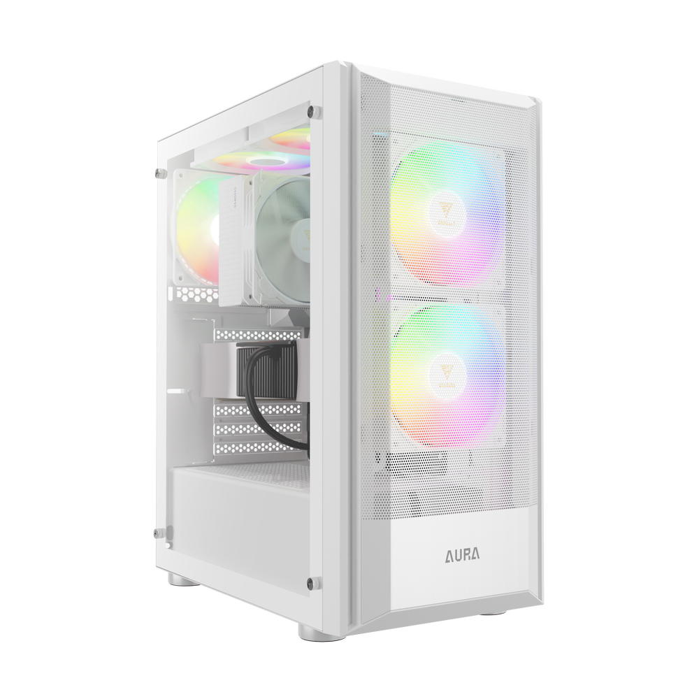 GAMDIAS Aura GC6 ATX Mid Tower ARGB Cabinet ( White )