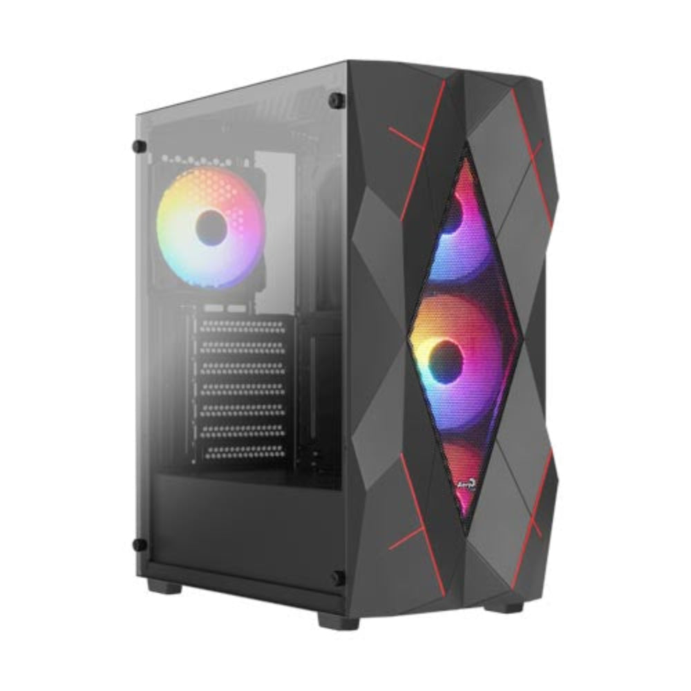 AEROCOOL Volcan RGB ATX Mid Tower Cabinet (Black)