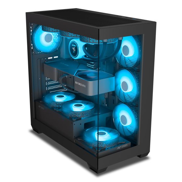 ANT ESPORTS Crystal X7 ATX Mid Tower Cabinet ( Black )