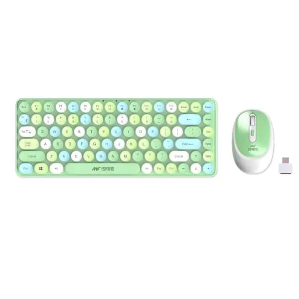 ANT ESPORTS WKM33 Wireless Gaming Keyboard and Mouse Combo ( Apple Green )