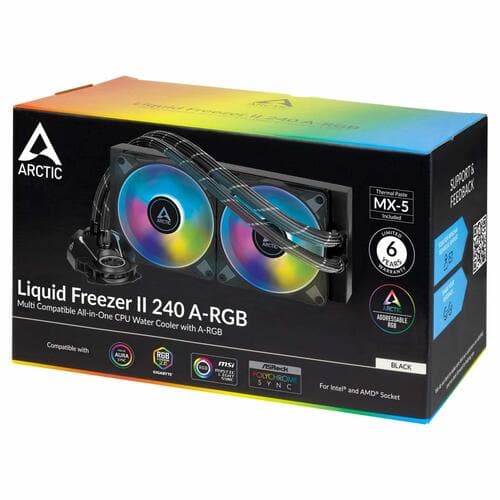ARCTIC liquid Freezer II 240 ARGB 240mm CPU Liquid Cooler (Black) ( Liquid Freezer 2 )