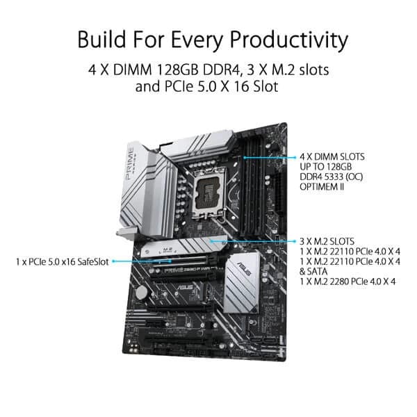 ASUS Prime Z690-P Wifi DDR4 Intel Motherboard