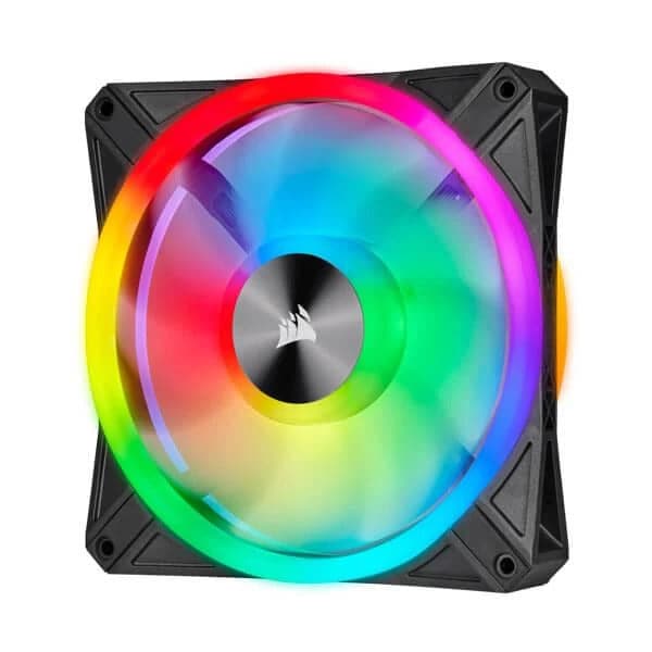 CORSAIR ICUE QL140 140mm RGB Cabinet Fan (Black) (Dual Pack)
