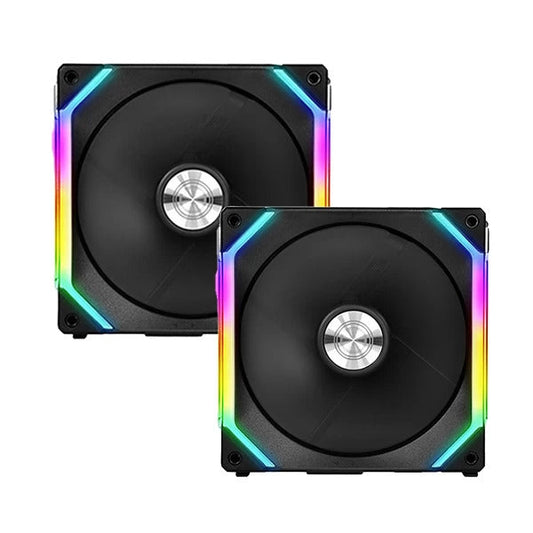 LIAN LI UNI Fan SL140 140mm ARGB Cabinet Fan (Black) (Dual Pack)