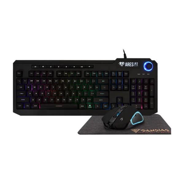 GAMDIAS Ares P2 Full Size Membrane Wired Gaming Keyboard ( Black )