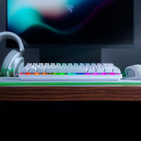RAZER Huntsman Mini 60% RGB Optical Gaming Keyboard (Purple Switch) (Mercury)