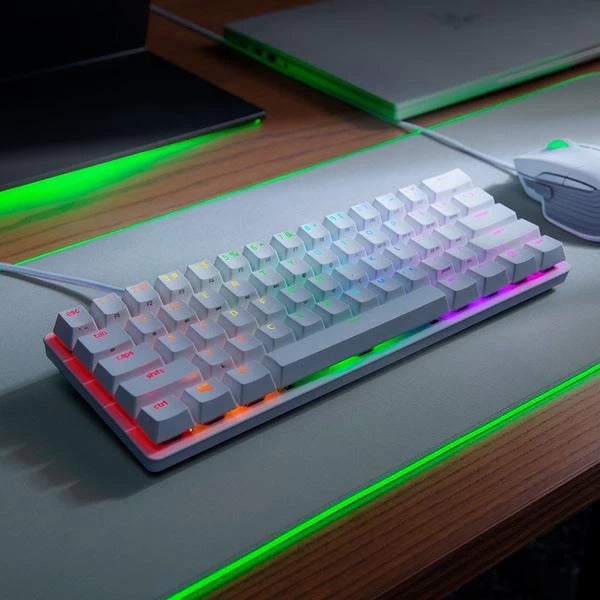 RAZER Huntsman Mini 60% RGB Optical Gaming Keyboard (Purple Switch) (Mercury)