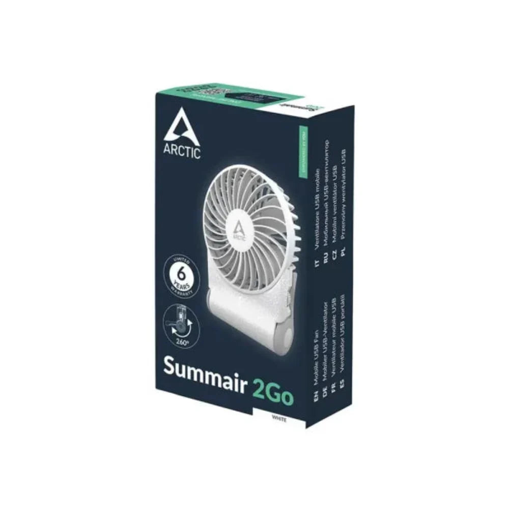 ARCTIC Summair 2Go Powerful Handheld Fan ( White )