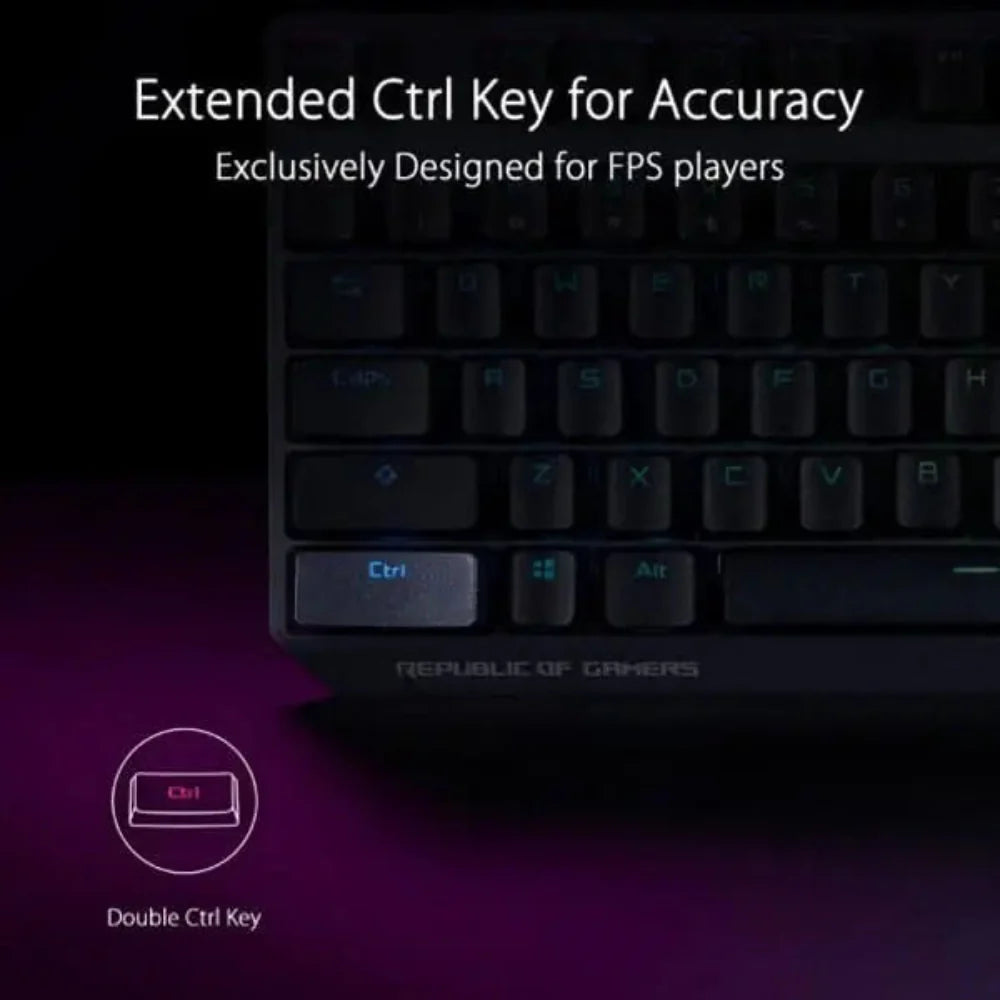 ASUS Rog Strix Scope NX Deluxe Full Size Mechanical Wireless Gaming Keyboard ( Black ) ( Red Switch )