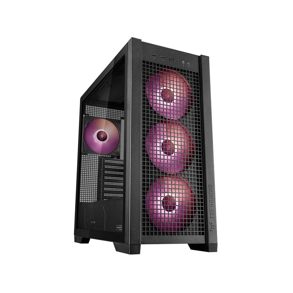 ASUS TUF Gaming GT302 ARGB EATX Mid Tower Cabinet (Black)
