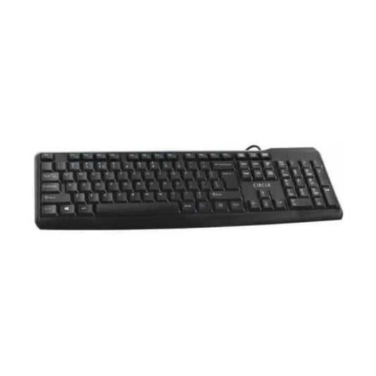 CIRCLE Caliber Full Size Membrane Wired Gaming Keyboard ( Black )