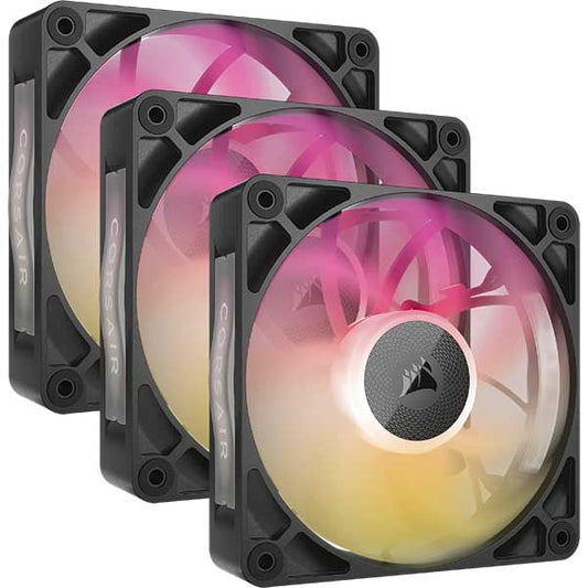 CORSAIR ICUE Link RX120 MAX 120mm RGB PWM Thick Cabinet Fans ( Black ) ( Triple Pack )