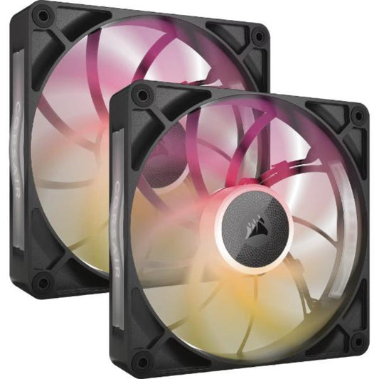 CORSAIR ICUE Link RX140 MAX 140mm RGB PWM Thick Cabinet Fans ( Black ) ( Dual Pack )