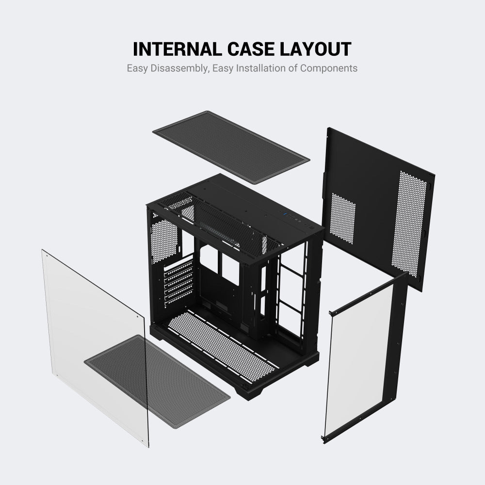 ANT ESPORTS Crystal X7 Pro Max ATX Mid Tower Cabinet ( Black )