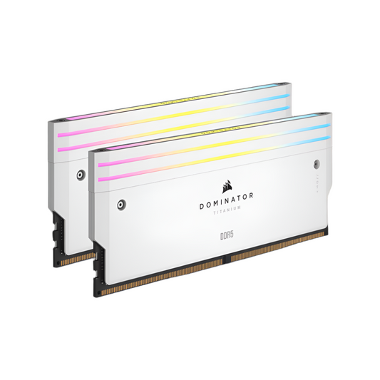 CORSAIR Dominator Titanium RGB 32GB ( 16GB x 2 ) 6000MHz DDR5 RAM ( White ) ( CL30 )