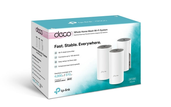 TPLink Deco E4 (2-pack) AC1200 Whole Home Mesh Wi-Fi System