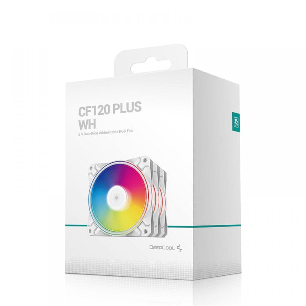 DEEPCOOL CF120 Plus White ARGB Cabinet Fan ( Triple Pack ) ( White )
