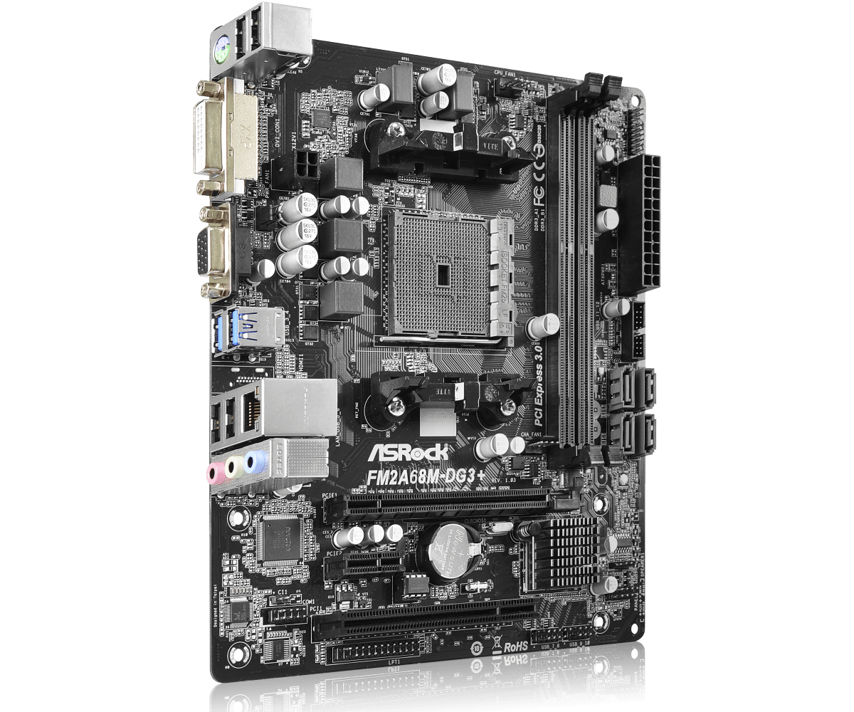 ASROCK FM2A68M-DG3+ DDR3 AMD Motherboard