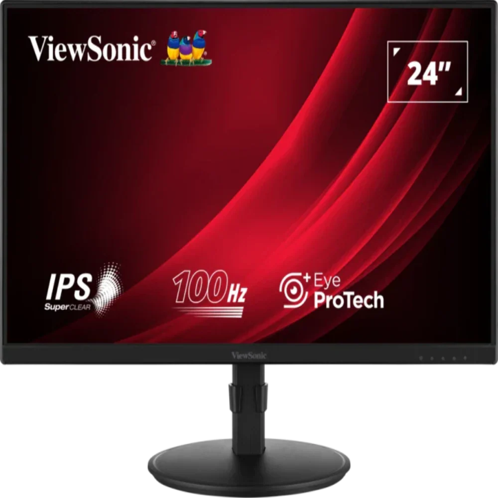 ViewSonic VA2408-HDJ 24 Inch FHD 100Hz IPS Panel 99% SRGB 5MS Ananlog Sync Anti Glare Gaming Monitor