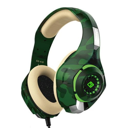 COSMIC BYTE GS410 RGB 3.5mm Wired Stereo Gaming Headphone With Mic (Camo Green)