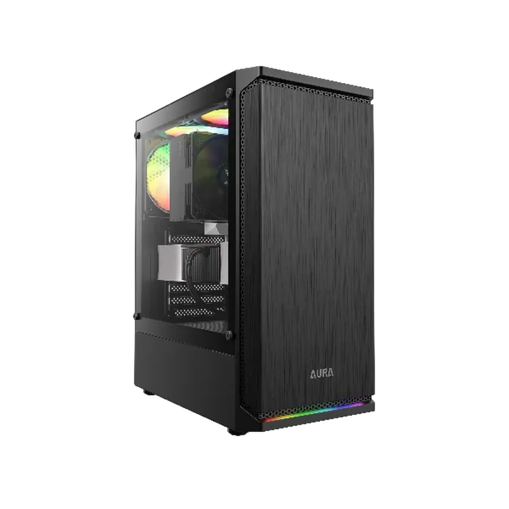 GAMDIAS Aura GC8 ATX Mid Tower ARGB Cabinet ( Black )