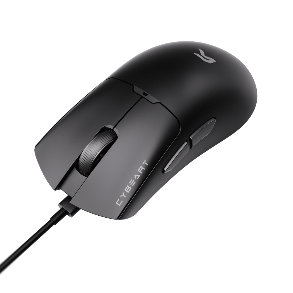 CYBEART Ghost Wired Ergonomic Gaming Mouse ( Black ) ( 12800DPI / 5 Macro Buttons )