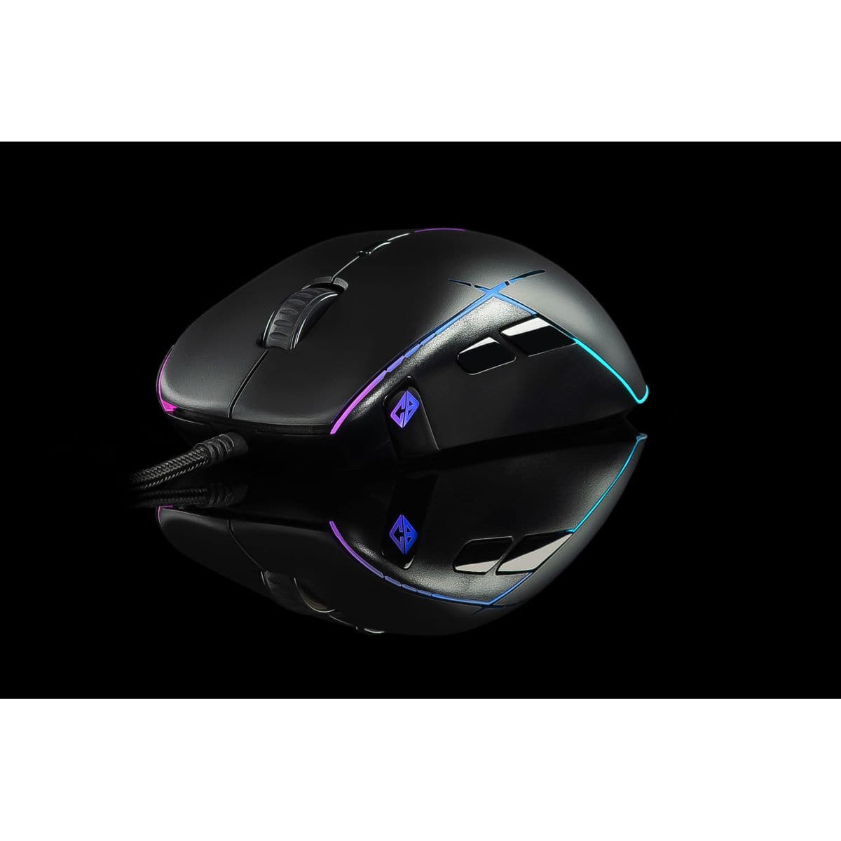 COSMIC BYTE Gravity Wired Ambidextrous RGB Gaming Mouse ( 6400DPI / 8 Macro Buttons ) ( Black )