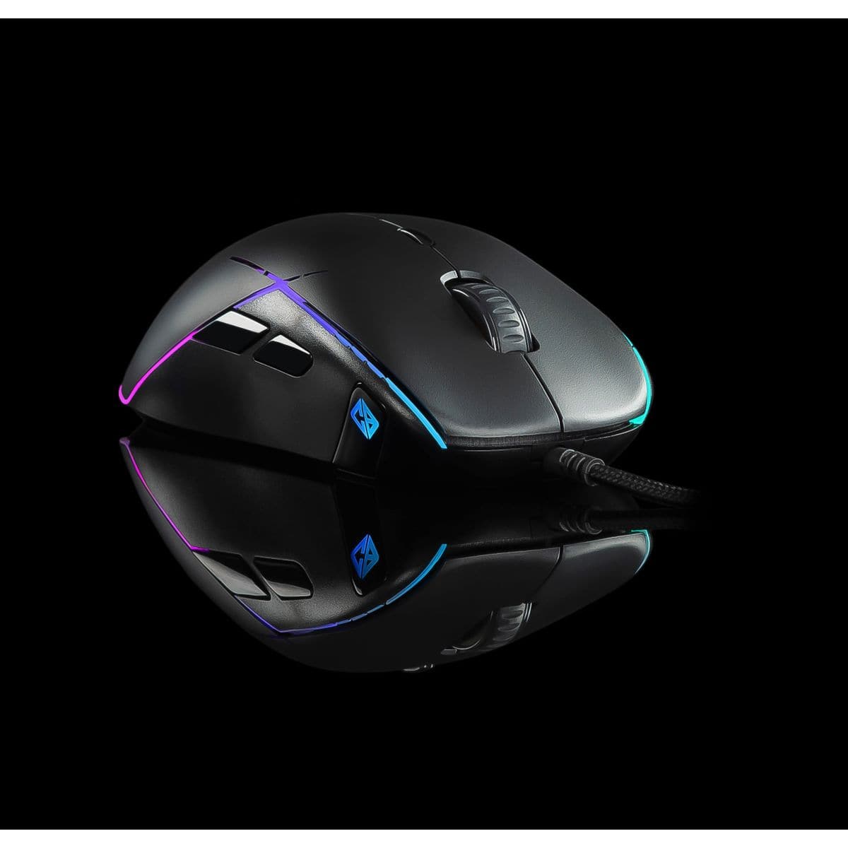 COSMIC BYTE Gravity Wired Ambidextrous RGB Gaming Mouse ( 6400DPI / 8 Macro Buttons ) ( Black )