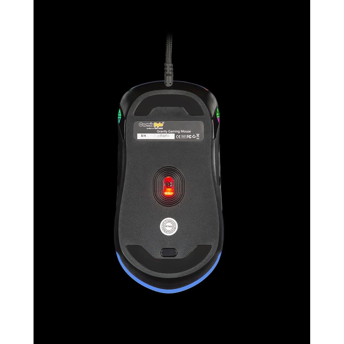 COSMIC BYTE Gravity Wired Ambidextrous RGB Gaming Mouse ( 6400DPI / 8 Macro Buttons ) ( Black )