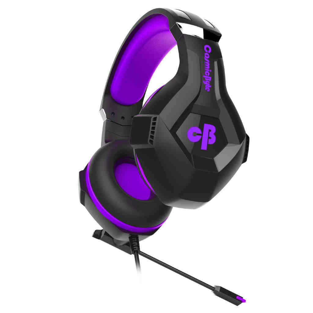 COSMIC BYTE H11 3.5mm Wired Stereo Gaming Headphone With Mic ( Black/Purple) ( PC/PS4/X Box One/Laptops/Mobiles )