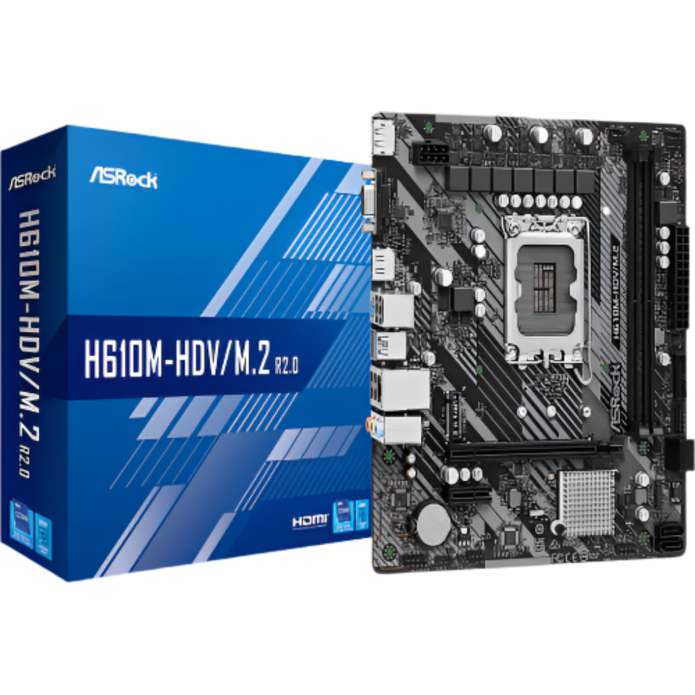 ASROCK H610M-HDV/M.2 R2.0 DDR4 Intel Motherboard