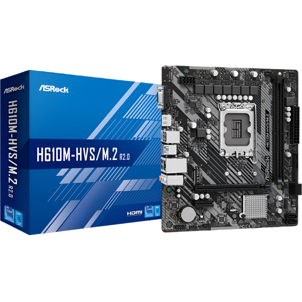 ASROCK H610M-HVS/M.2 R2.0 DDR4 Intel Motherboard