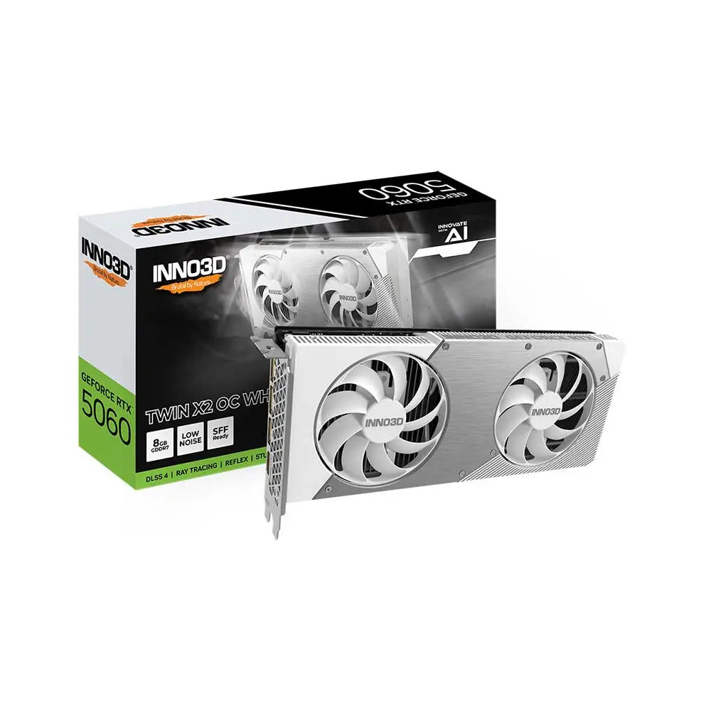 INNO3D GeForce RTX 5060 Twin X2 OC White SFF 8GB Nvidia Graphic Card
