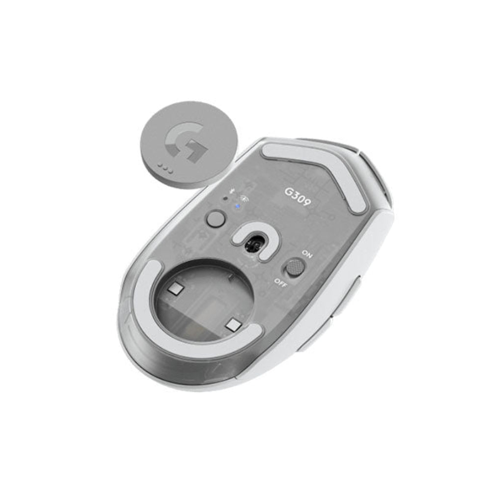 LOGITECH G309 LightSpeed Wireless Ambidextrous Gaming Mouse ( 910-007209 / 25600DPI / 6 macro Button ) ( White )