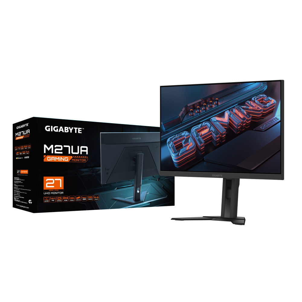 GIGABYTE M27UA 27 Inch 4K UHD 160Hz IPS Panel 128%SRGB 1MS Adaptive Sync Gaming Monitor