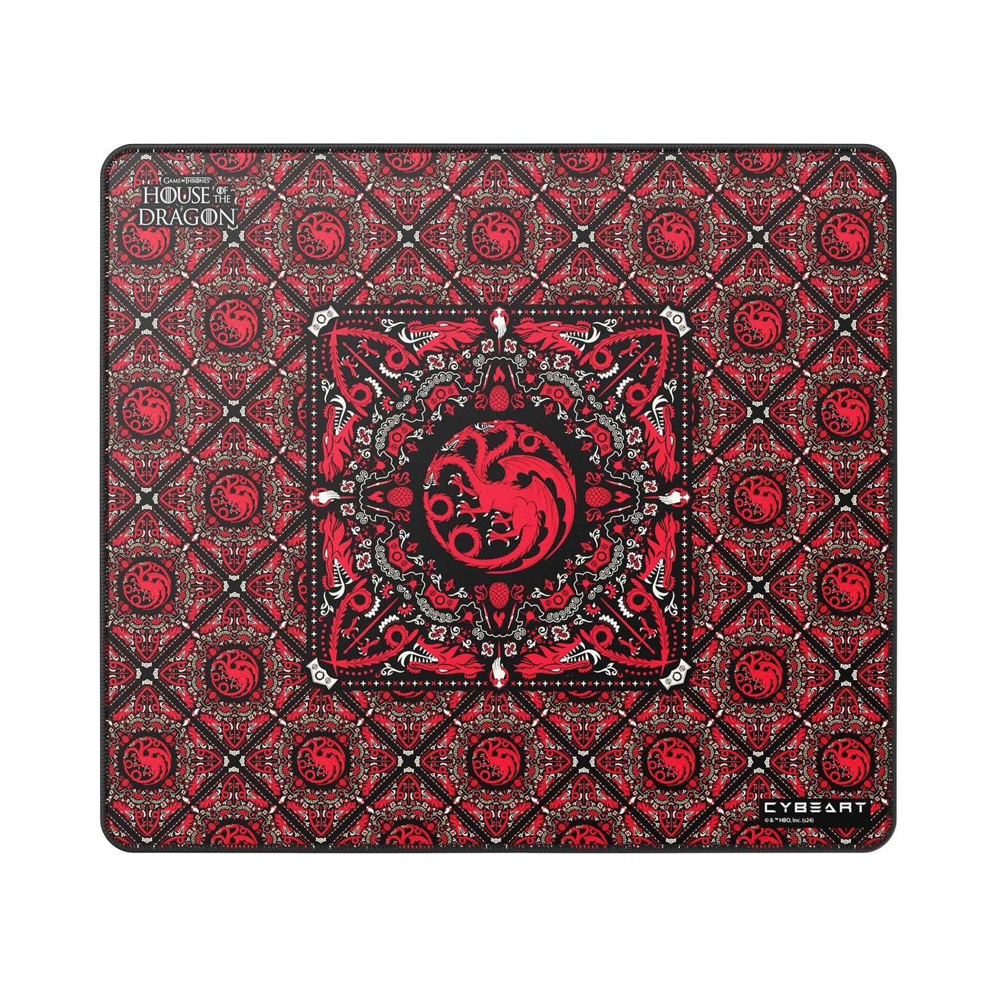 CYBEART House Targaryen Large Gaming Mousepad ( Red )