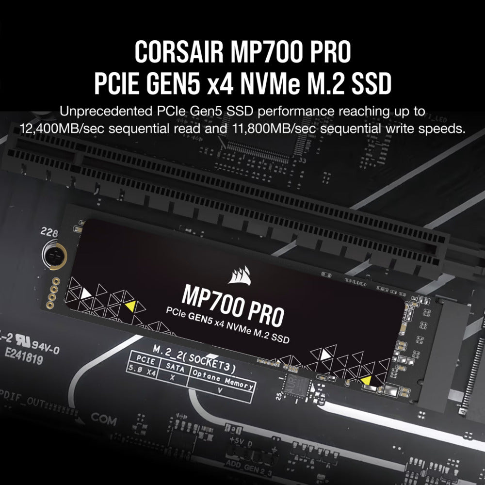 CORSAIR MP700 Pro 2TB M.2 NVME Gen5 Internal Solid State Drive ( SSD )