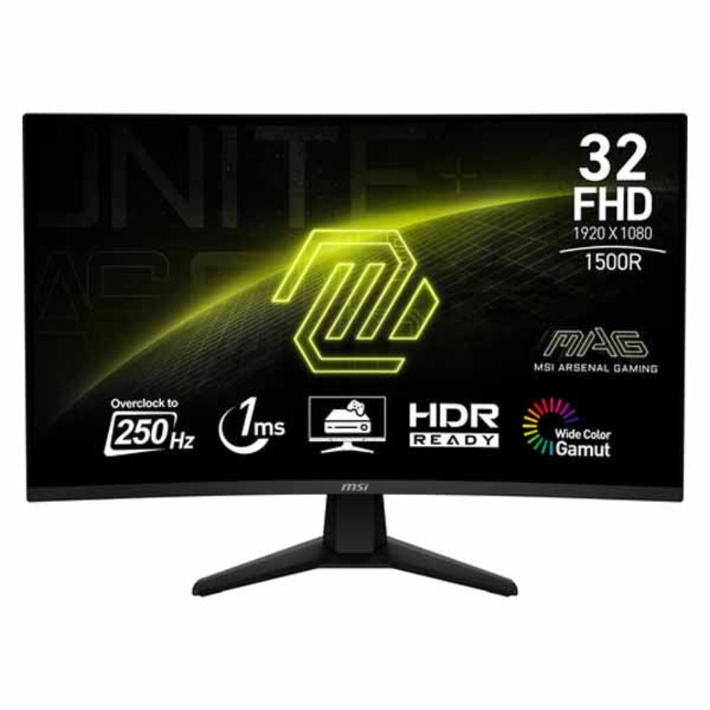 MSI MAG 32C6X 31.5 Inch FHD 250Hz VA Panel 101% SRGB 1MS Adaptive Sync Gaming Monitor
