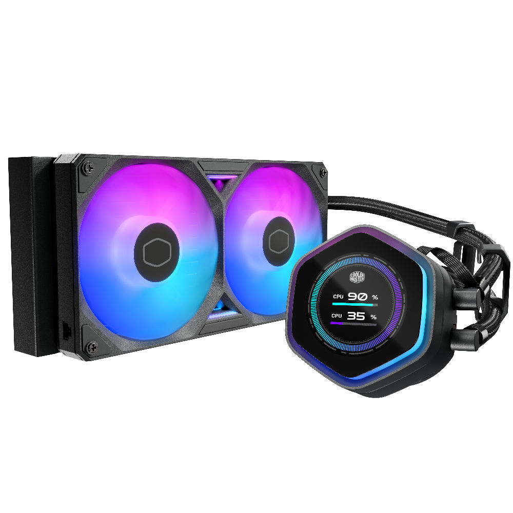 COOLER MASTER Master Liquid Atmos II 240mm ARGB CPU Liquid Cooler ( Black ) ( With LCD Display ) [ Atmos 2 ]