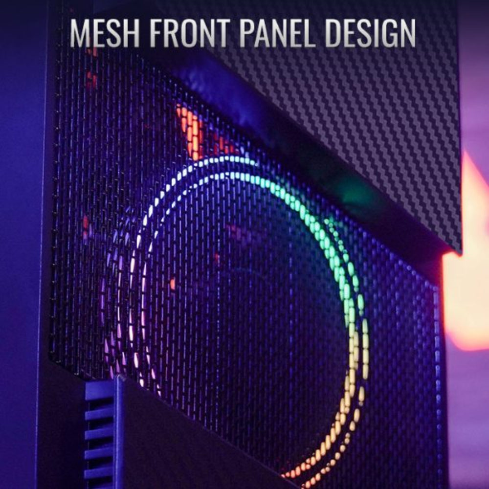 AEROCOOL Menace Saturn RGB ATX Mid Tower Cabinet (Black)