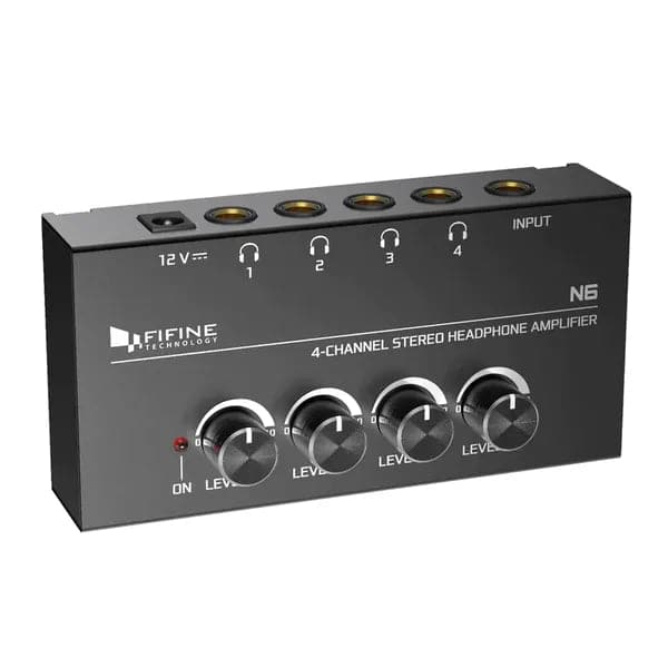 FIFINE N6 Headphone Amplifier With Stereo Output And Individual Volume Controls