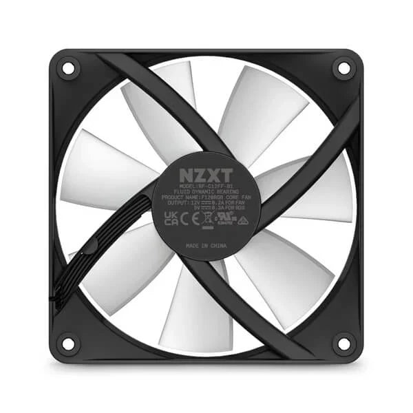 NZXT F120 RGB Core 120mm Cabinet Fan Black (Single Pack)