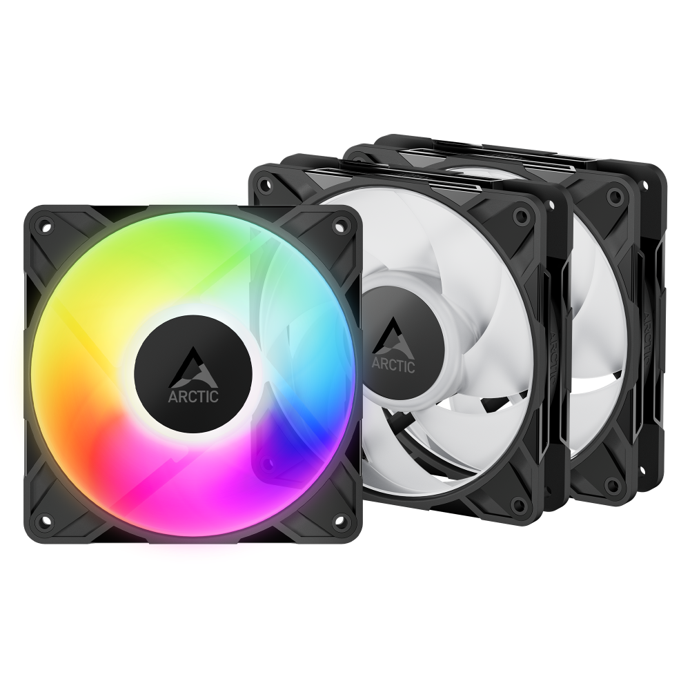 ARCTIC P12 pro ARGB 120mm Cabinet Fan ( Black ) ( Triple Pack )
