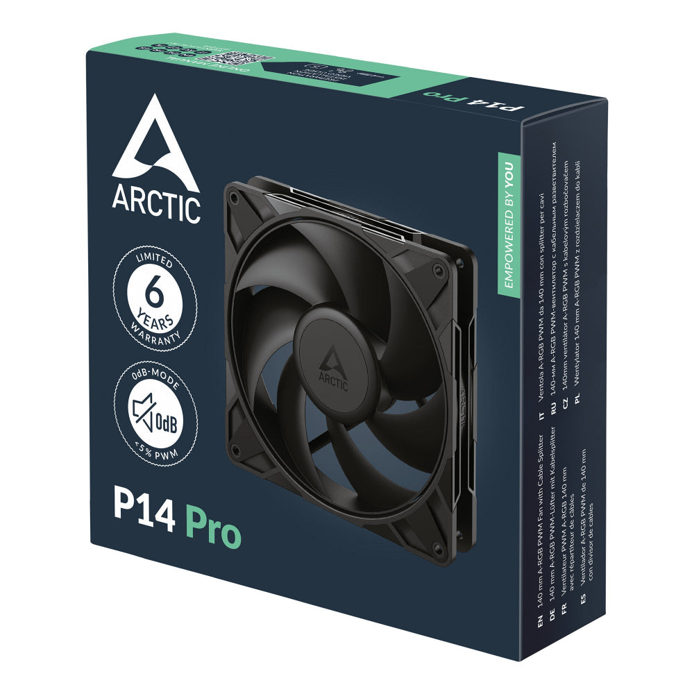 ARCTIC P14 Pro Non-RGB 140mm Cabinet Fan ( Black ) ( Single Pack )