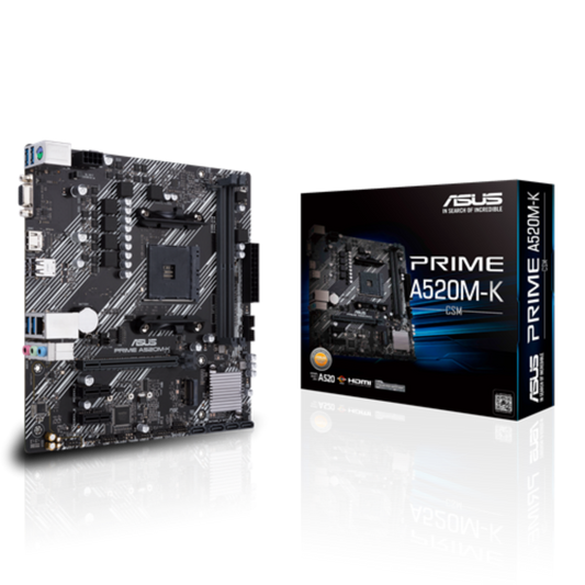 ASUS Prime A520M-K CSM DDR4 AMD Motherboard