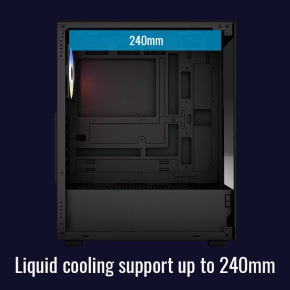 AEROCOOL Pivot RGB ATX Mid Tower Cabinet (Black)