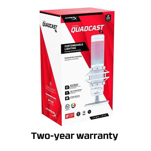 HyperX Quadcast S RGB Microphone (White)