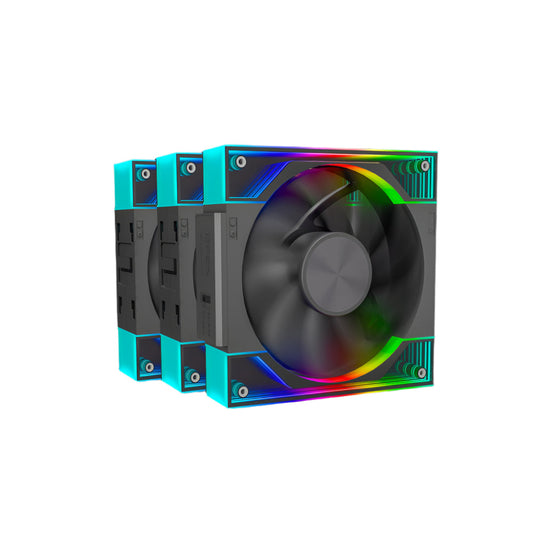 ANT ESPORTS Quartzflow 120MM ARGB Cabinet Fan ( Black ) ( Triple Pack )