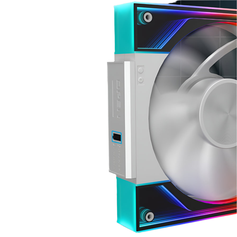 ANT ESPORTS Quartzflow 120MM ARGB Cabinet Fan ( White ) ( Triple Pack )